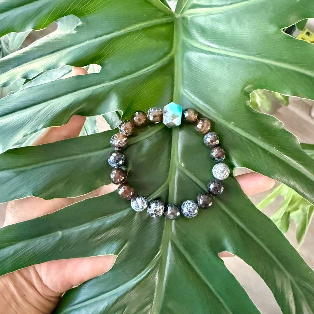 Amazonite & Agate Bracelet (one) - Picture 4 of 6
